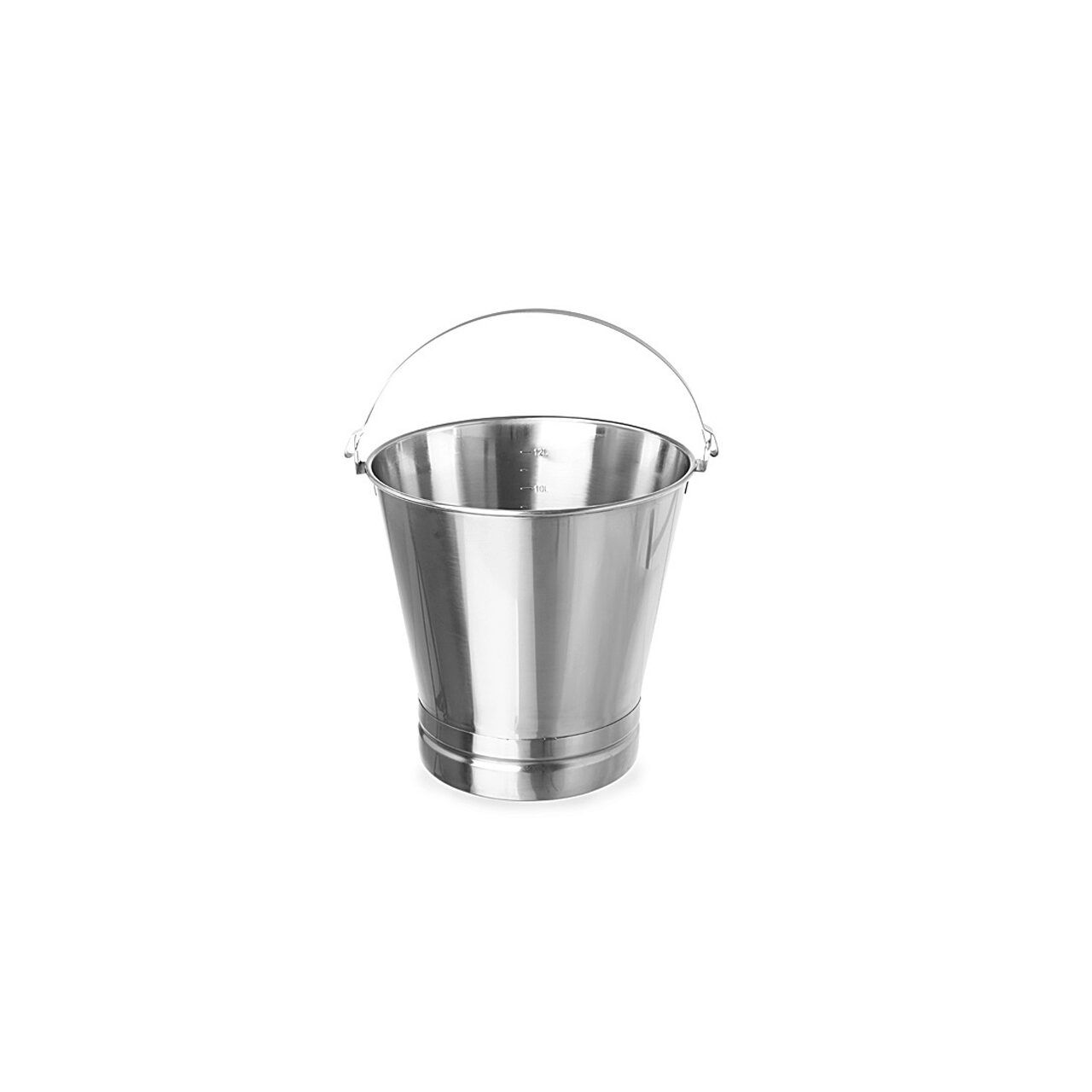 Galeata din inox gradata, cu baza consolidata, Ø x H 305x310 mm, 15 litri PROFI LINE