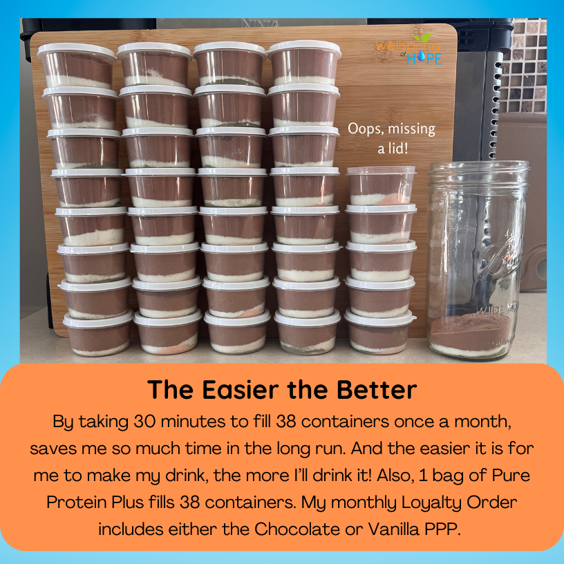PROT TIP: I purchase the round containers with the WHITE tops at Dollar Tree. (The white tops snap snuggly shut on the container, the other colors do not.)