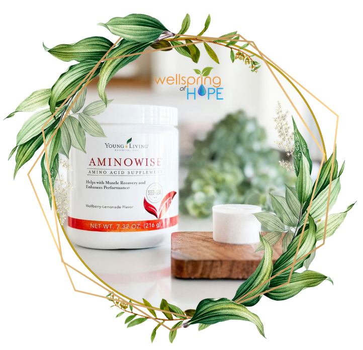 I add a scoop of the AminoWise supplement to my Fountain of Young drink after I work out to help my body recover faster and stronger. ~ Me