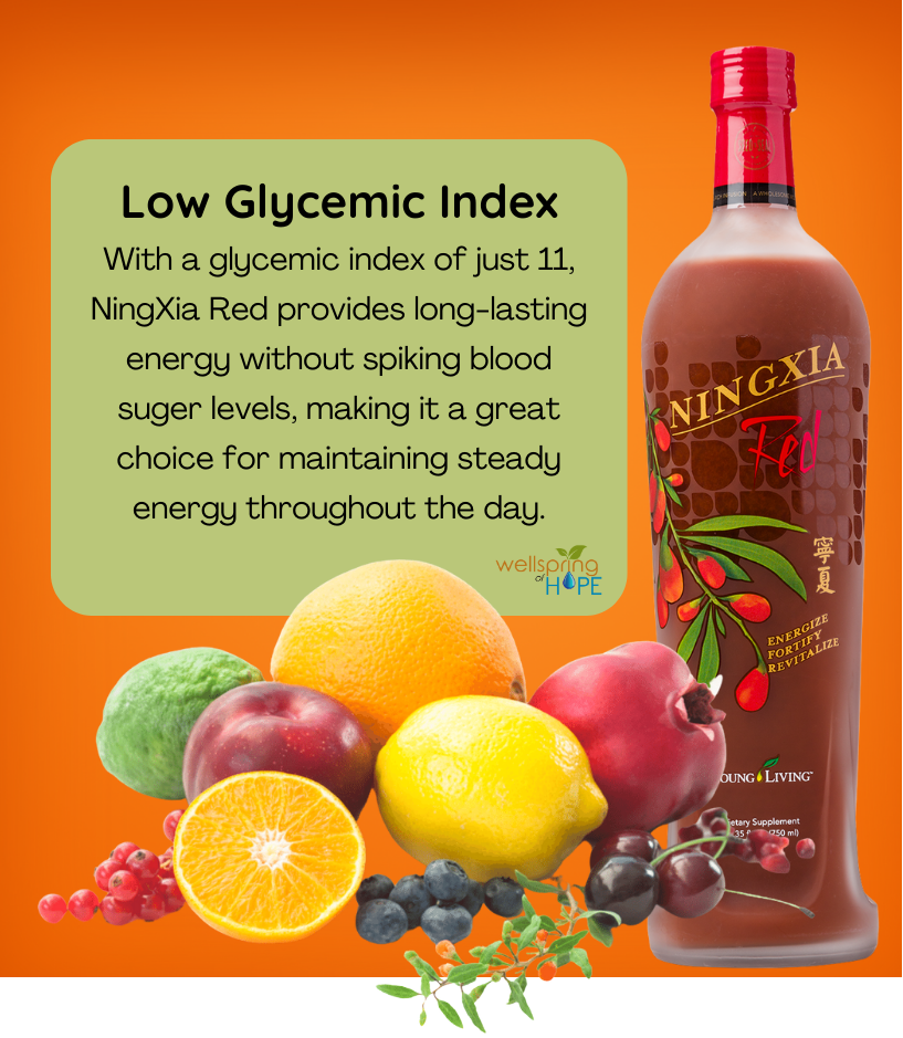 Ningxia Red contains NO ADDED PROCESSED SUGAR and does not contain any processed high-fructose sweeteners. NingXia Red contains powerful ingredients that may help support healthy blood sugar balance and insulin sensitivity.