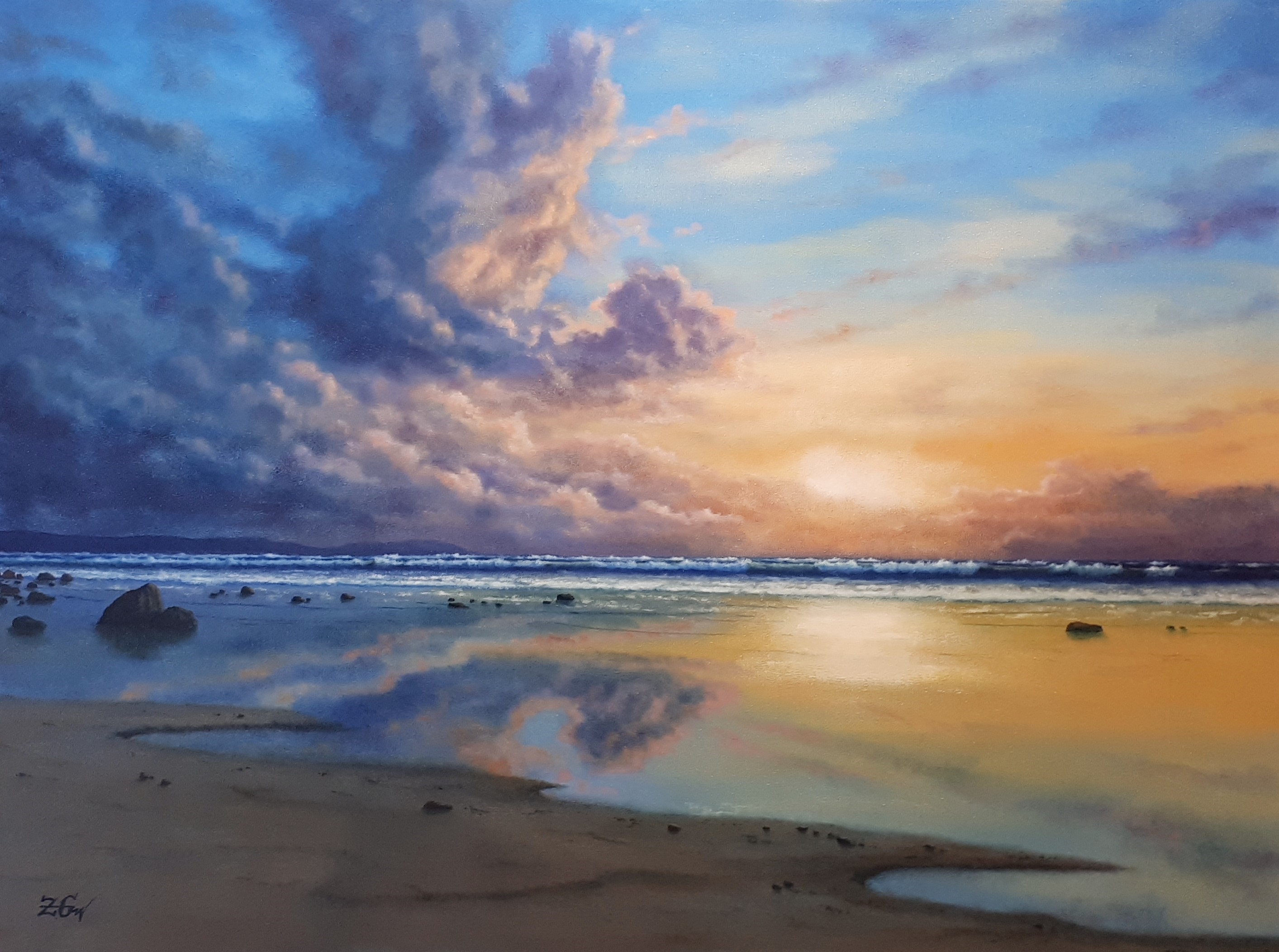 ''Evening mood with clouds''