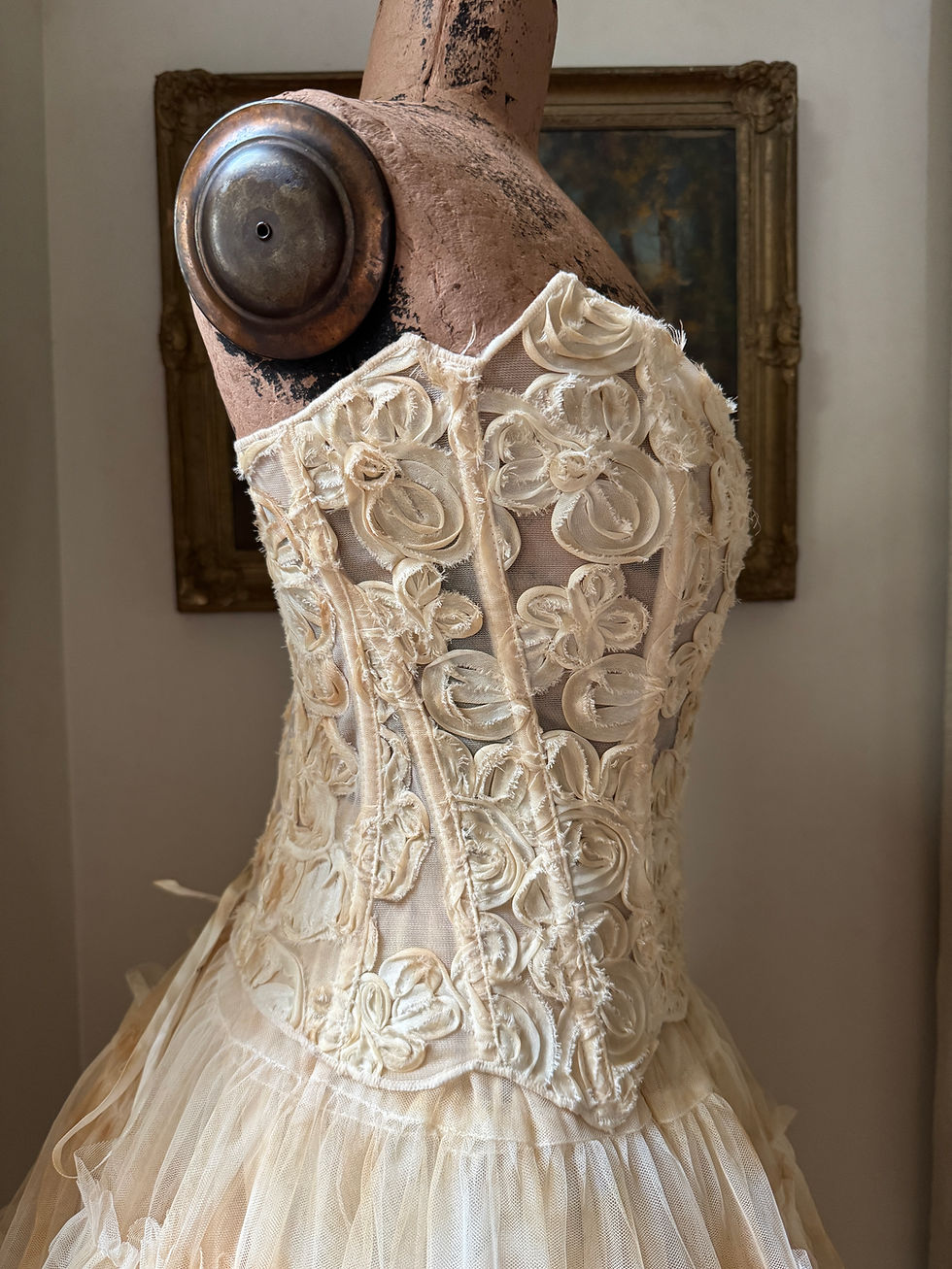 Thumbnail: Aged Floral Design Corset Top