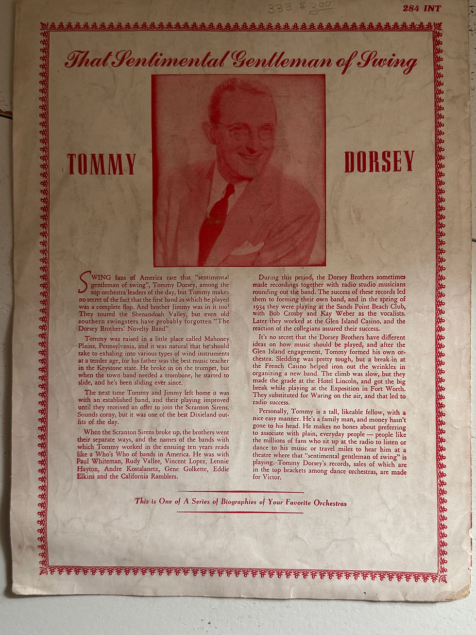 Thumbnail: Antique Sheet Music - It Started All Over Again 