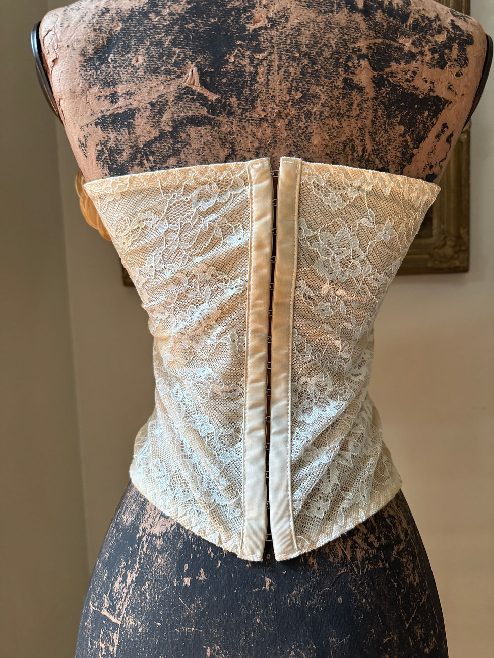 Thumbnail: Lace Corset with Rosette Trim Corset Top
