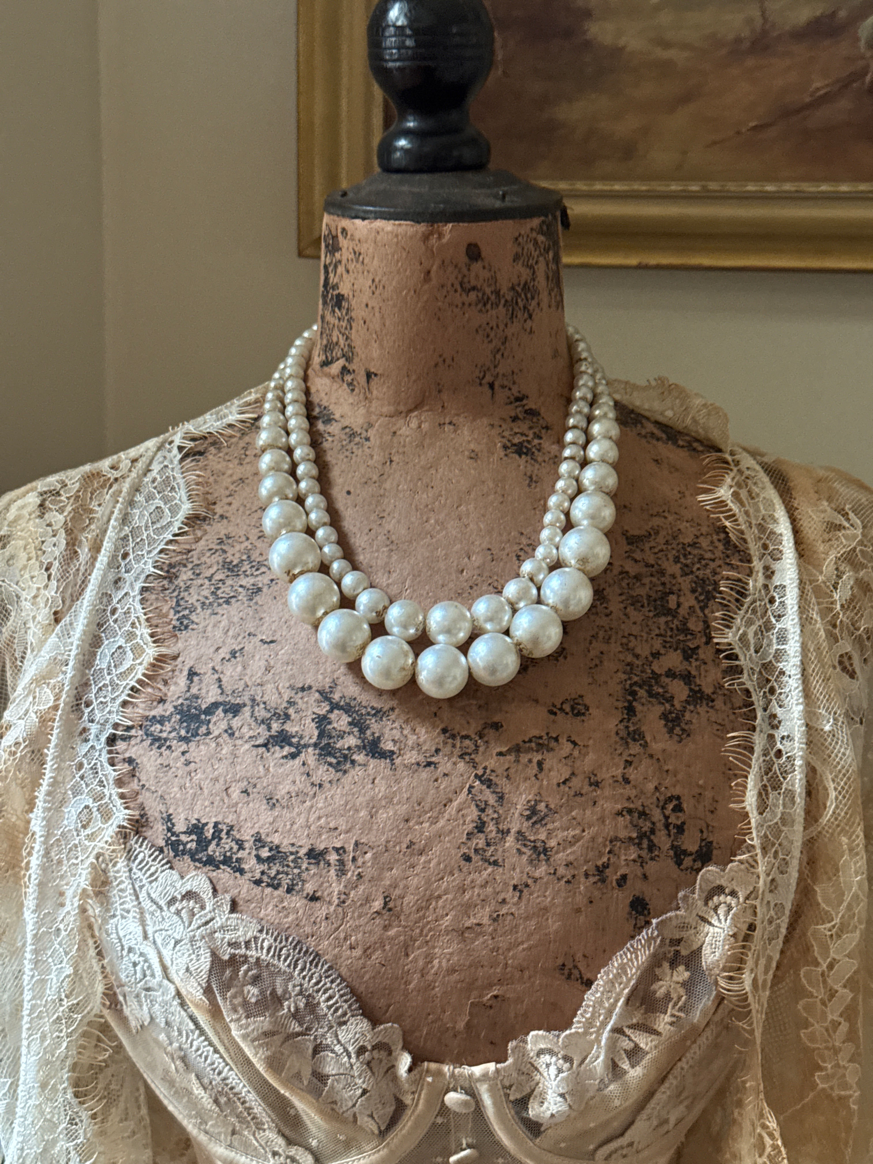 Pair of Mulit Size Pearl Necklaces 