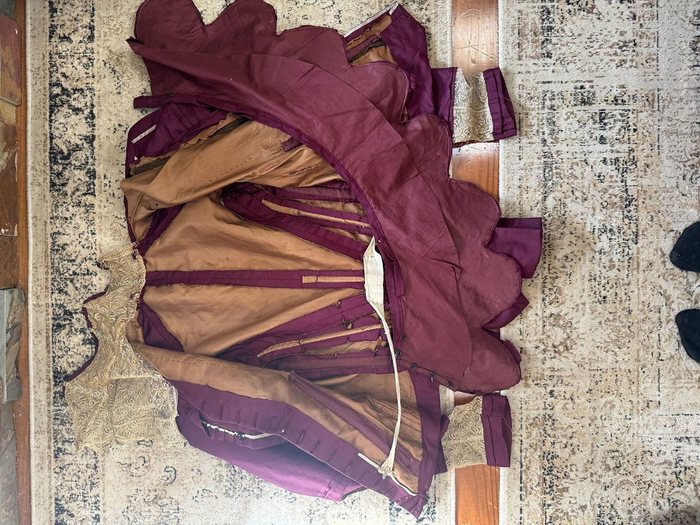 Thumbnail: Antique Burgendy Bodice 