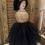 Thumbnail: Santos Doll Bust - Black Velvet Hat with Rose