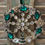 Thumbnail: Snowflake Emerald Gem Jewelry Wreath -7”
