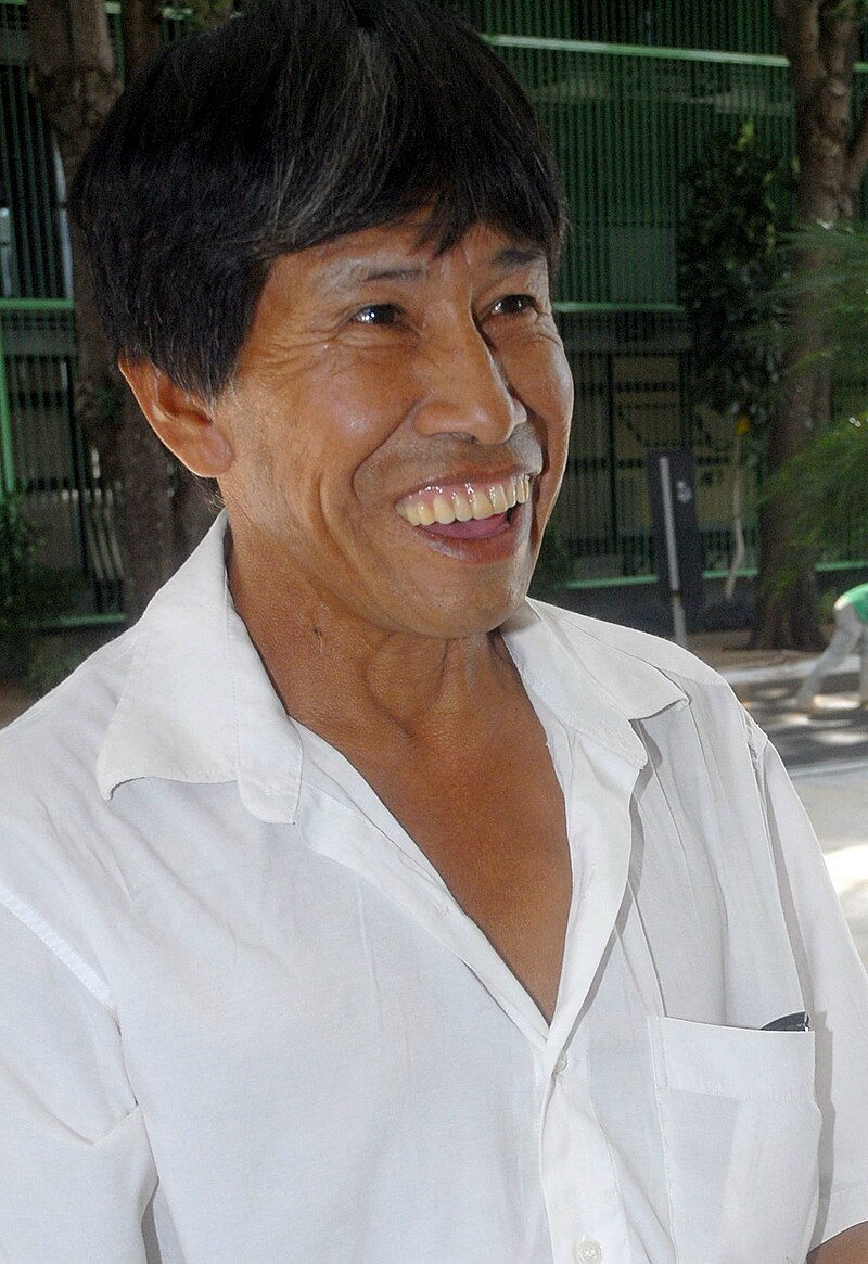 Chief Hamilton Lopez of the Guarani Kaiowá people