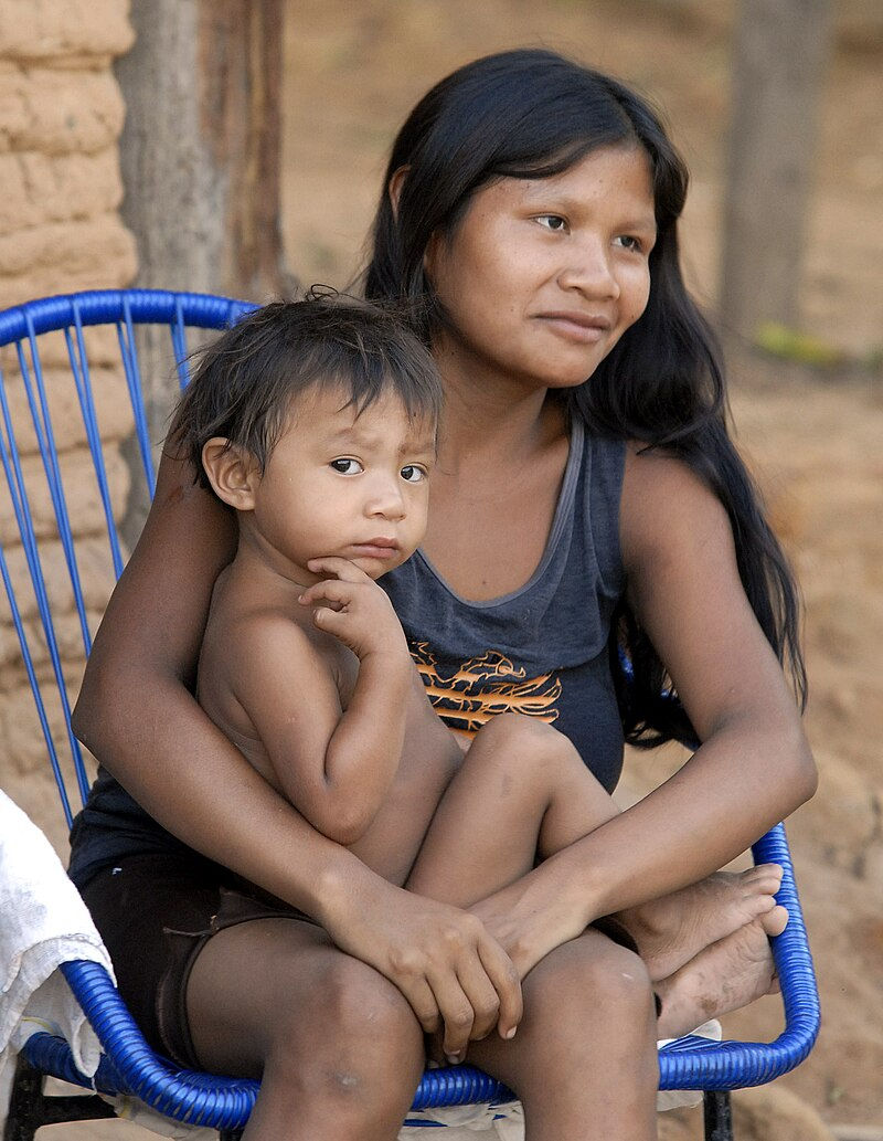 Guajajara woman and child