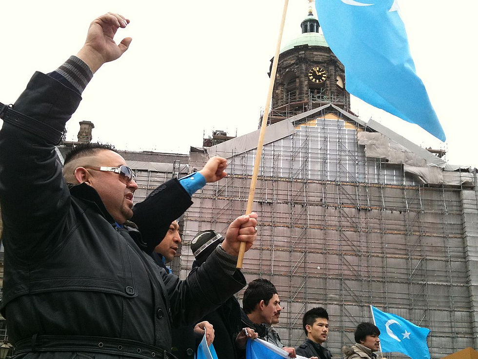 Pro-Uyghur protest in Amsterdam, The Netherlands on 5 February 2011