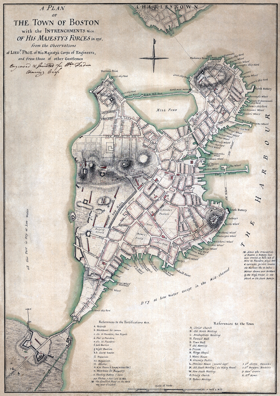 Map of the Month: British Tactical Positions in Boston, 1775