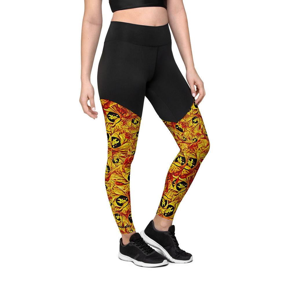 Thumbnail: Sports Leggings: Hau Flower (Both Legs)