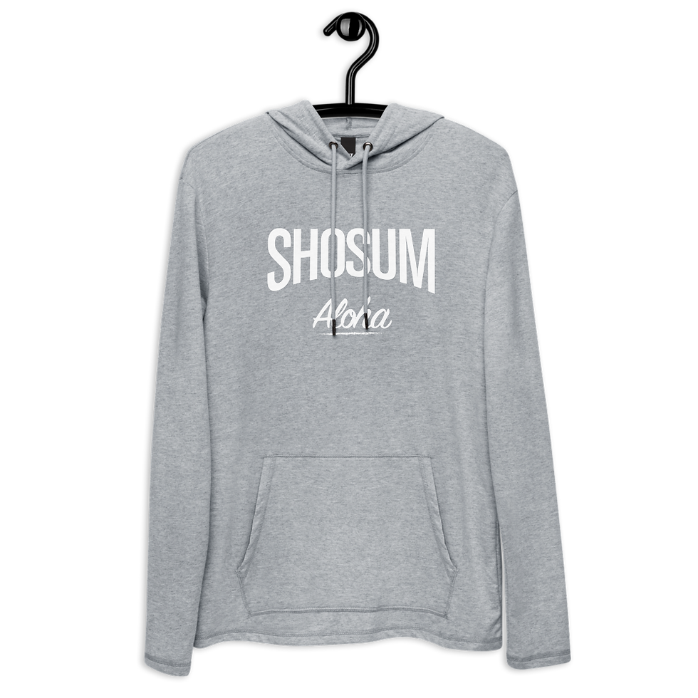 Thumbnail: Unisex Lightweight Hoodie: SHOSUM ALOHA Original Print