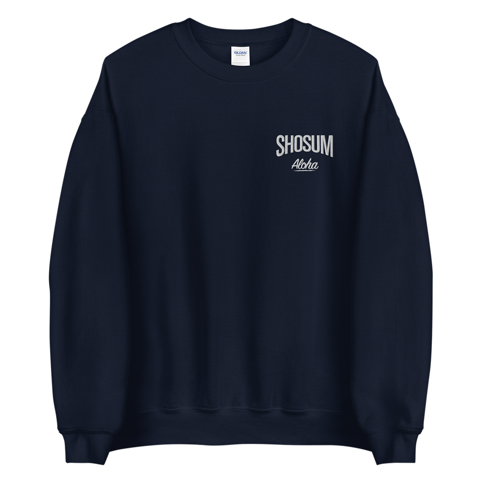 Thumbnail: Unisex Crew Neck Sweatshirt: Original Print Logo EMBROIDERED