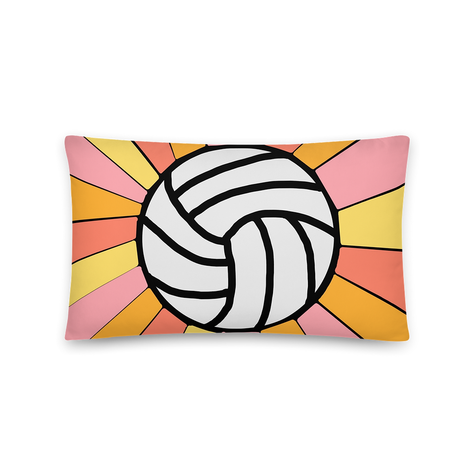 Thumbnail: SAS Volleyball & Sunshine Throw Pillow w/ Insert