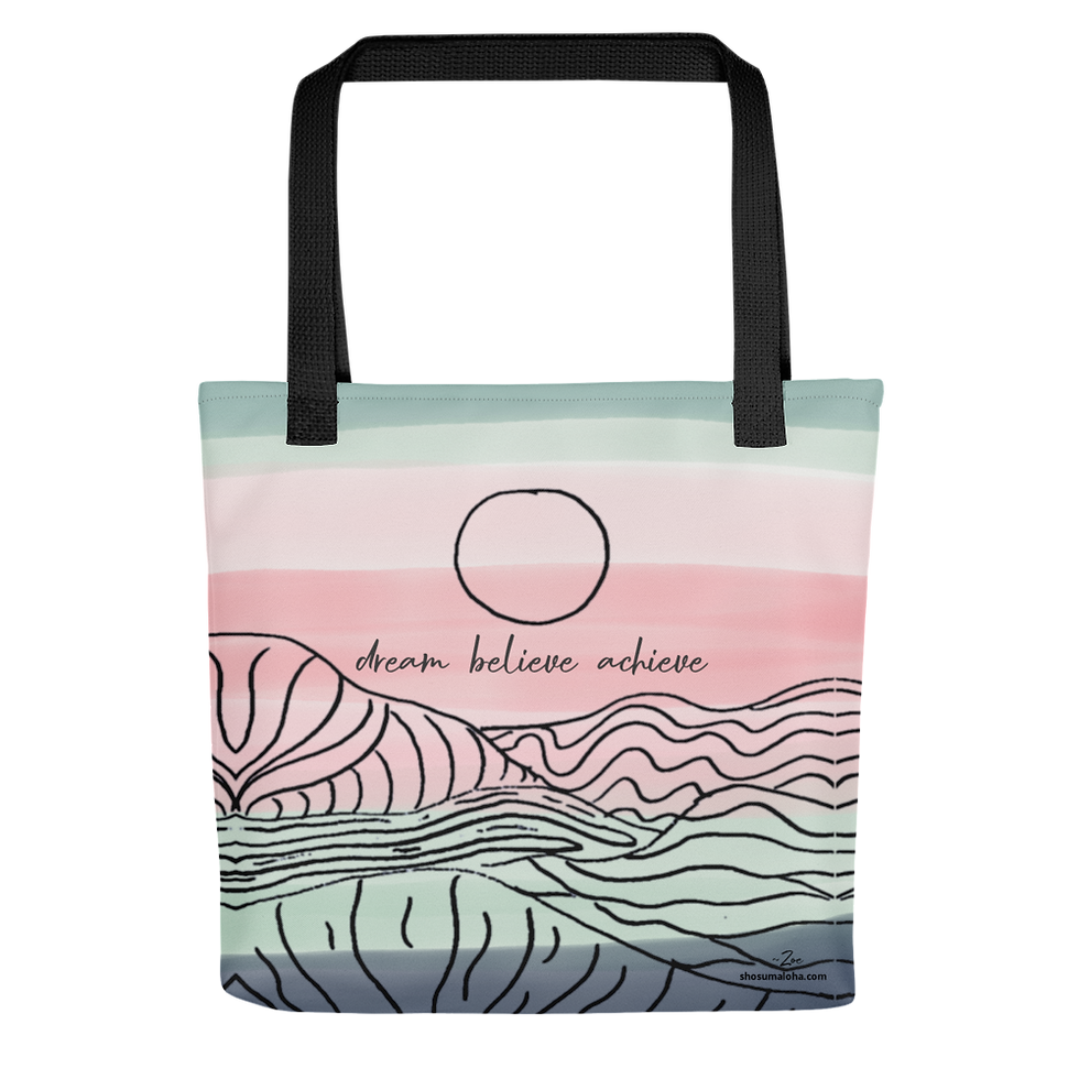 SAS "Dream Believe Achieve" Sunset Tote