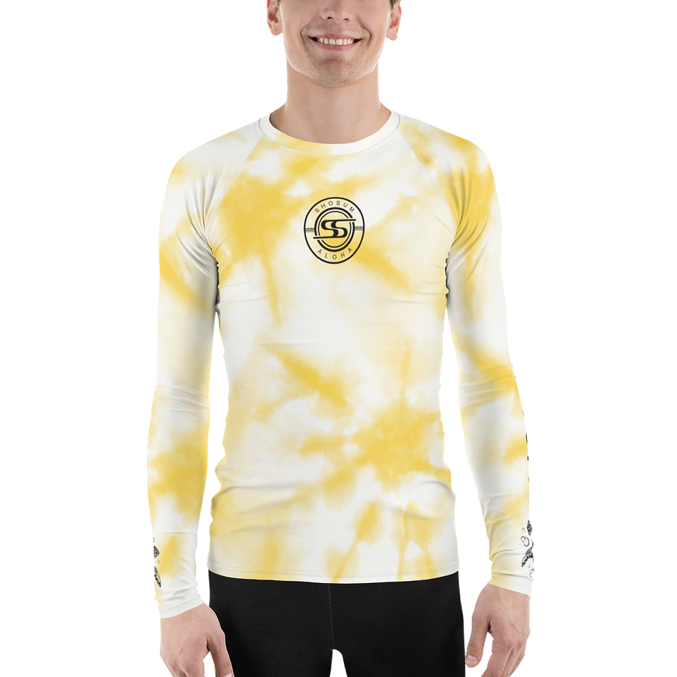 Thumbnail: YELLOW TIEDYE w/ Black Font "We Brake For Honu"