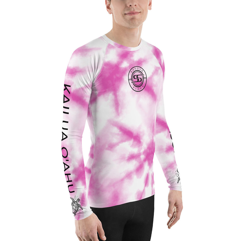 Thumbnail: FUCHSIA TIEDYE w/ Black Font "We Brake For Honu"