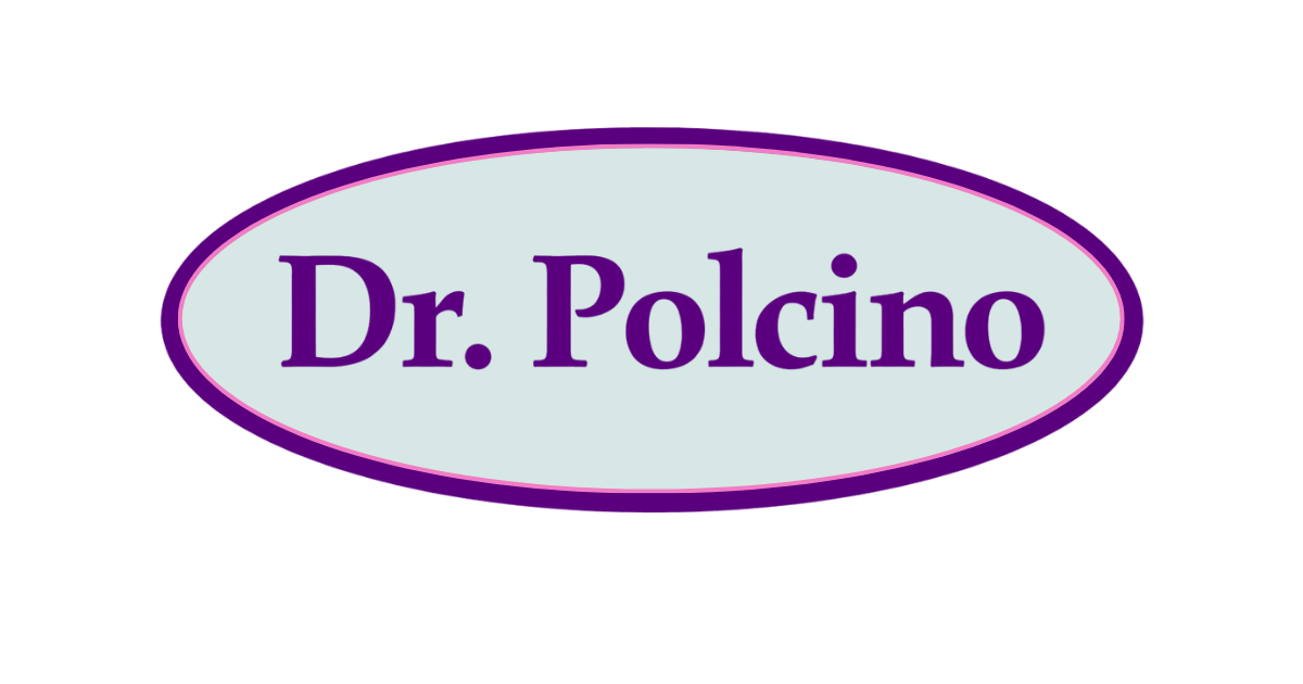 Dr. Polcino logo in a purple oval