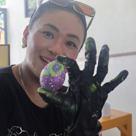 Parents Join Egg Painting Activity at GESM