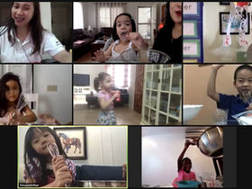 Preschoolers make homemade glue