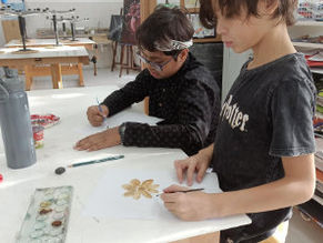 Exploring the Artistic Realm: Students Dive into Coffee Powder Painting