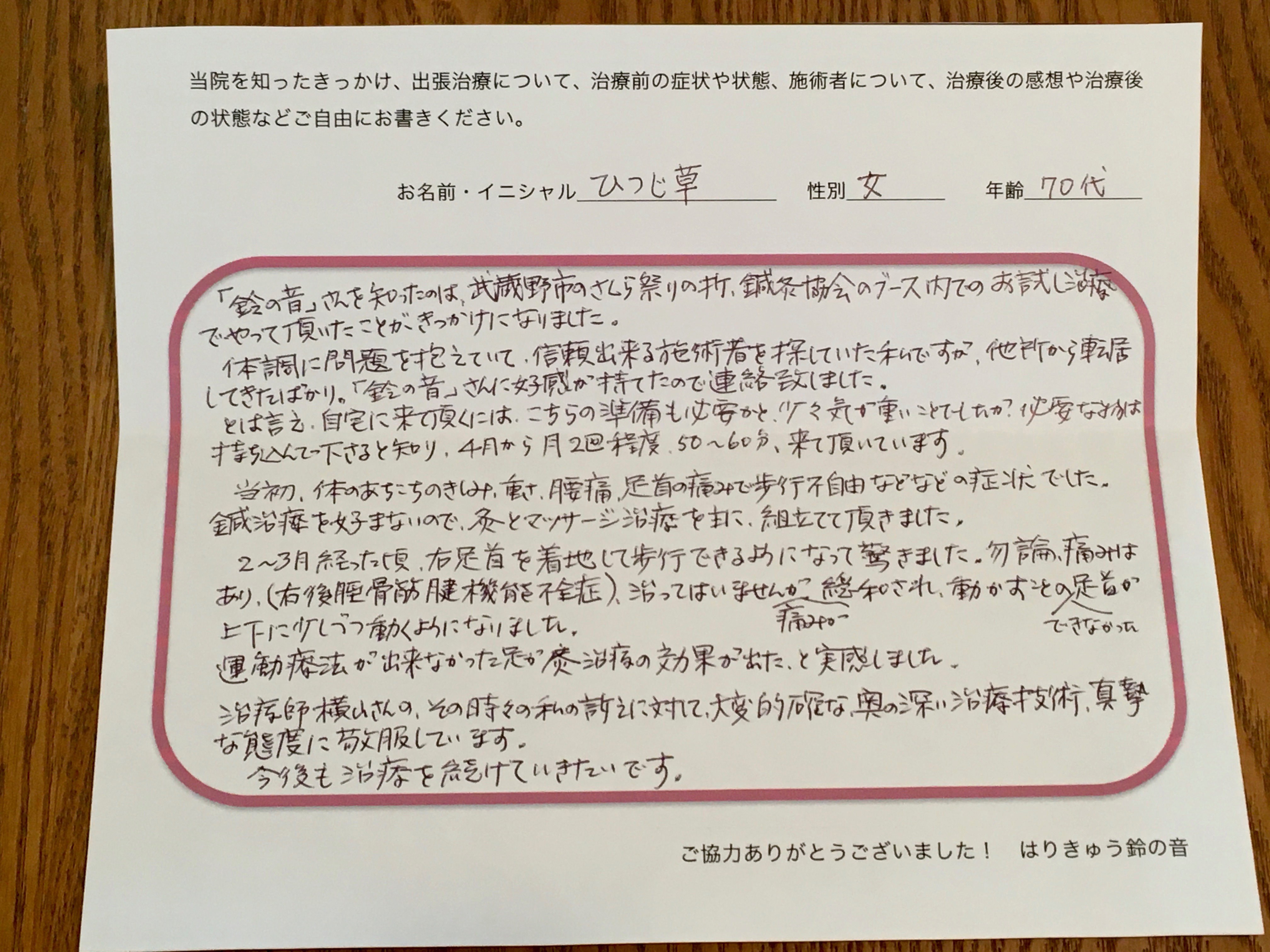 体の重さ、腰痛、足首の痛みで歩行不自由など
