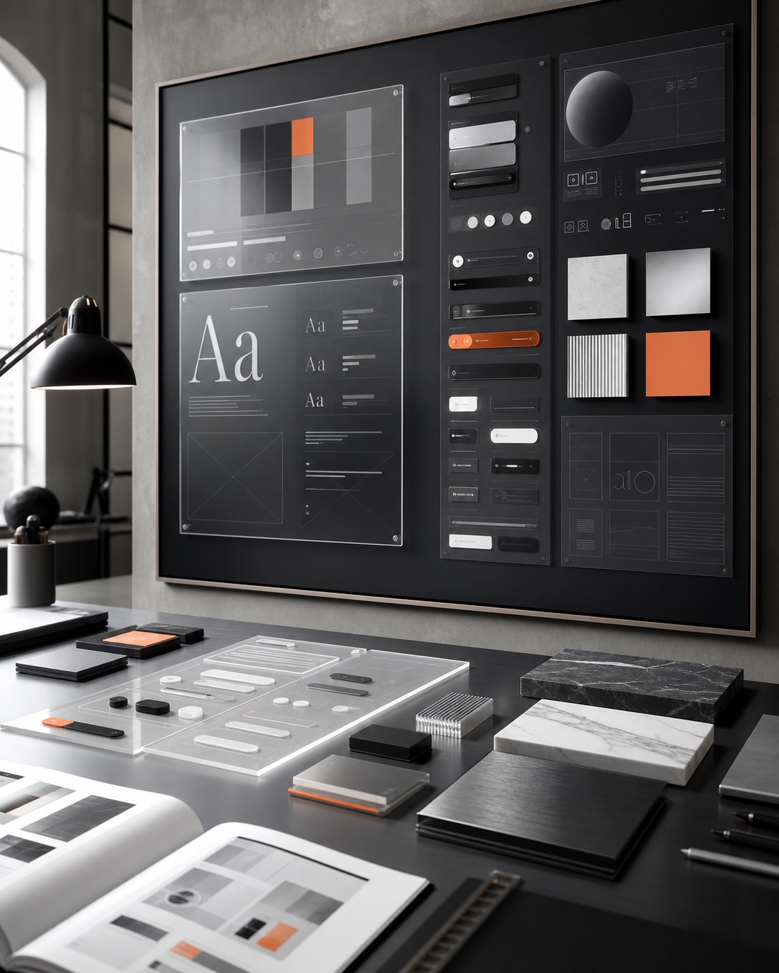 Modulares digitales Designsystem mit wiederverwendbaren Komponenten