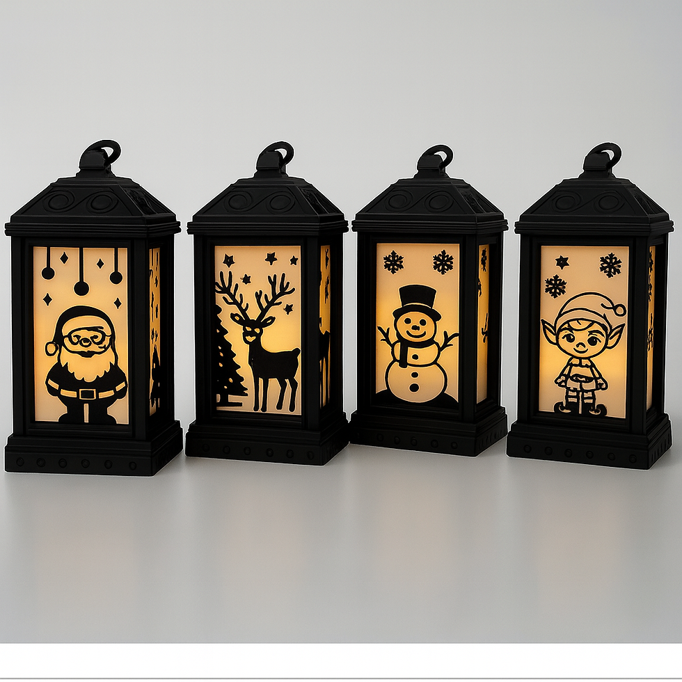 Thumbnail: Mini Christmas Lanterns – Santa, Reindeer, Snowman & Elf