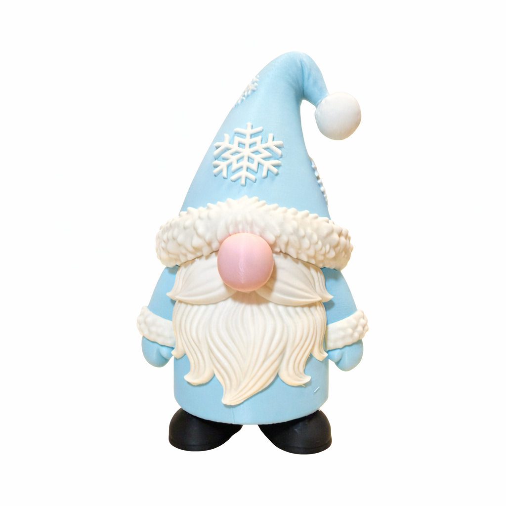 Snowflake the Winter Gnome – Cozy 3D Printed Winter & Garden Décor