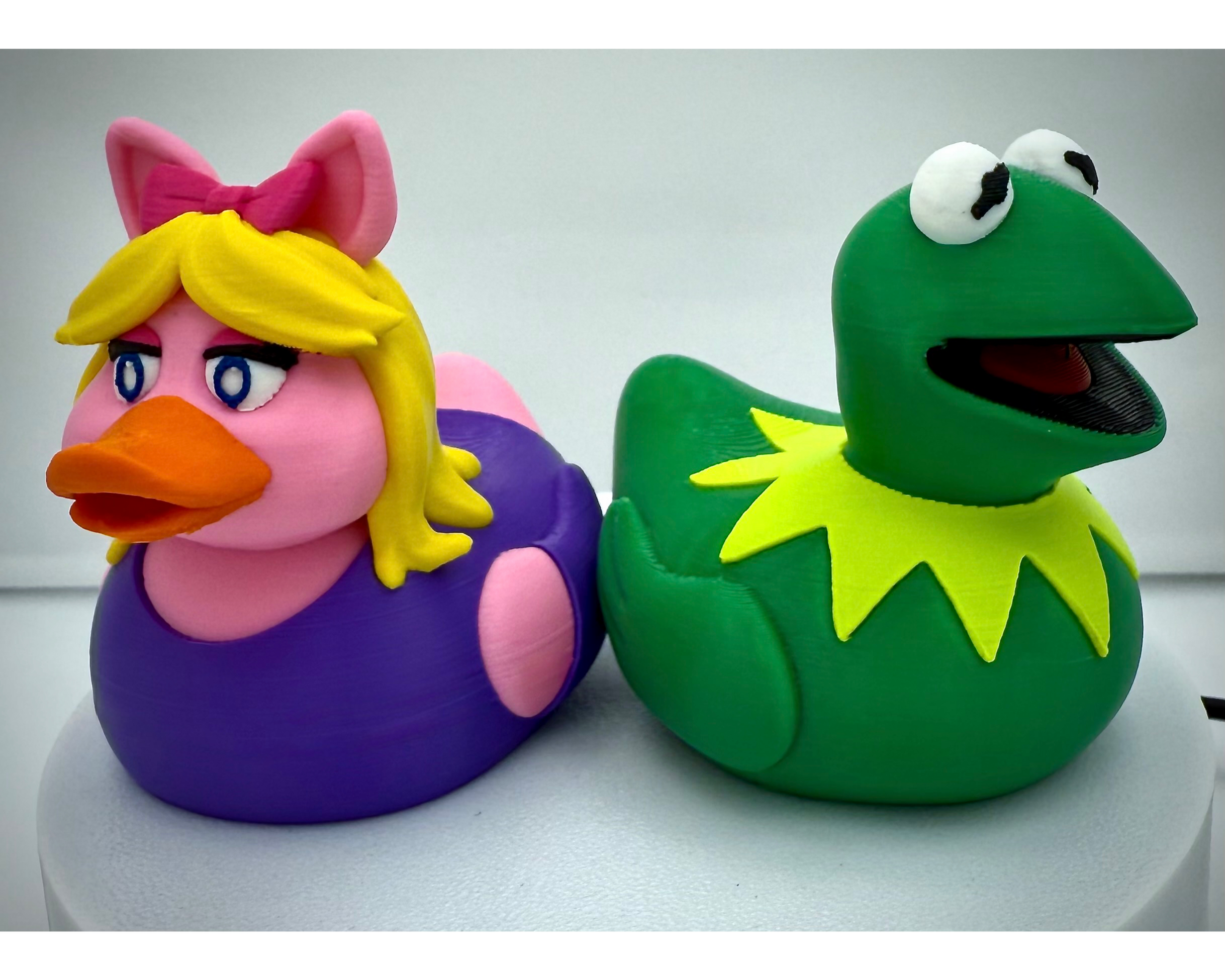 Kermit & Miss Piggy Off Road Duck Set – 3D Printed Character Ducks