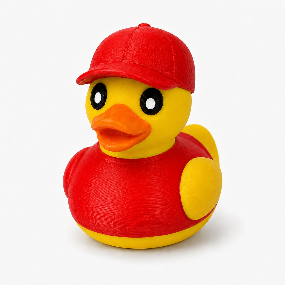 Thumbnail: Casual Cap Duck – Personalized 3D Printed Duck Figure