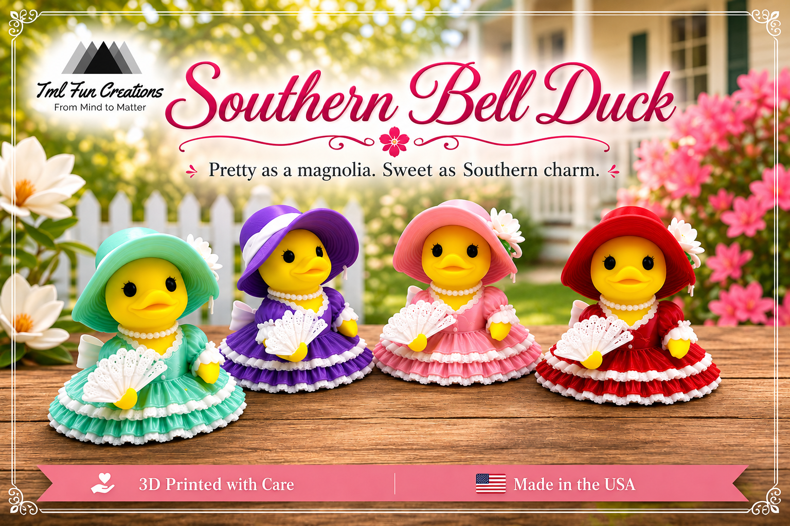 Southern Belle Duck – 3D Printed Collectible Southern Duck