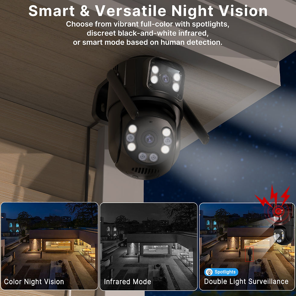 Thumbnail: 4K 8MP HD Wifi PTZ Camera Outdoor 4MP Dual Lens Dual Screen AI Auto Tracking IP 