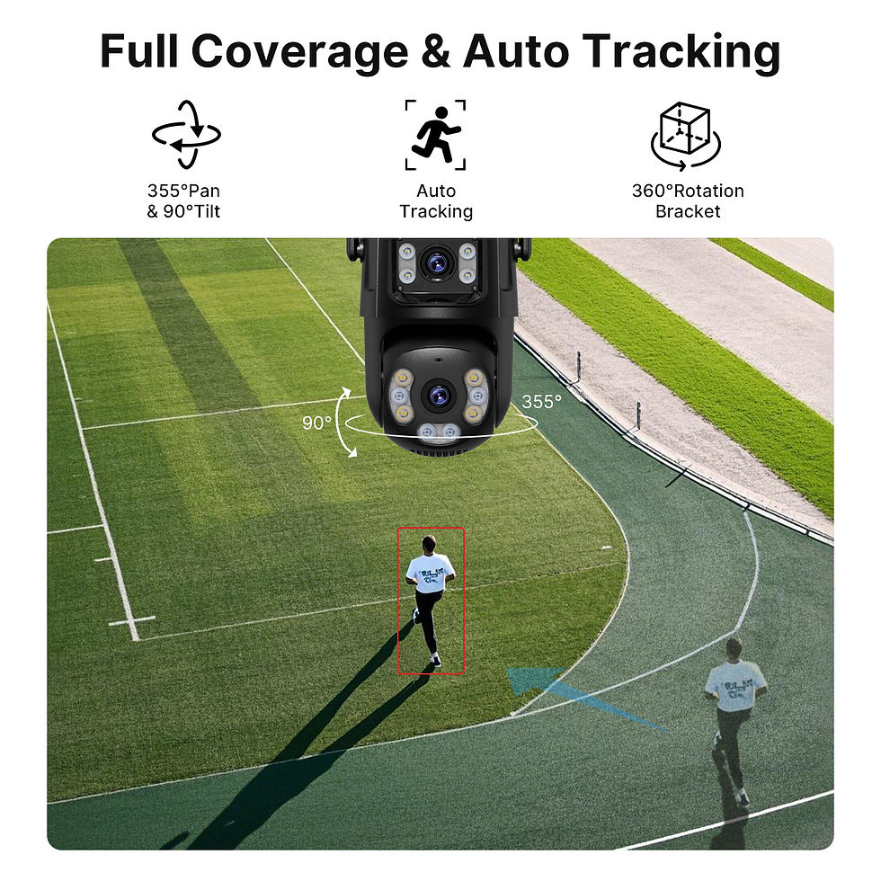 Thumbnail: 4K 8MP HD Wifi PTZ Camera Outdoor 4MP Dual Lens Dual Screen AI Auto Tracking IP 