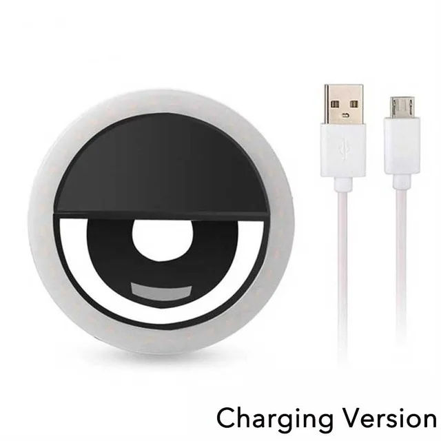 Thumbnail: LED Light Ring USB Charge Led Selfie Ring Light Compatible with iPhone Samsung X