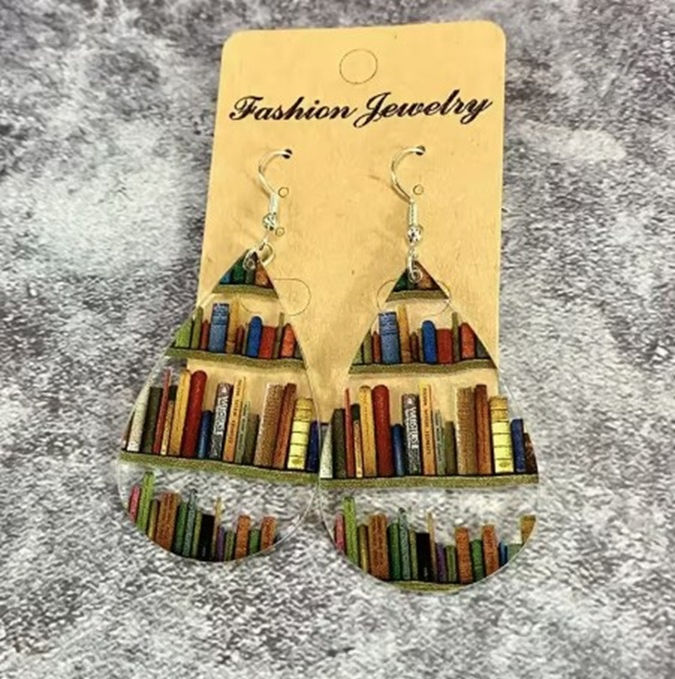 Bookshelf Earrings