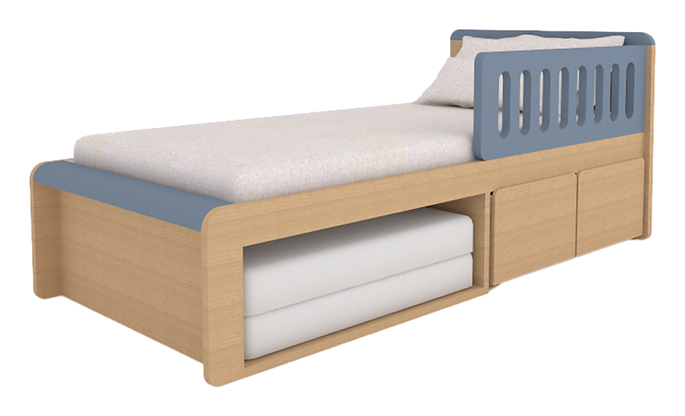 Miniatura: Cama baús e nicho  - 01 grade TIT Escandinava ®