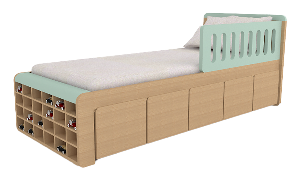 Miniatura: Cama carro/baú - 01 grade TIT Escandinava®