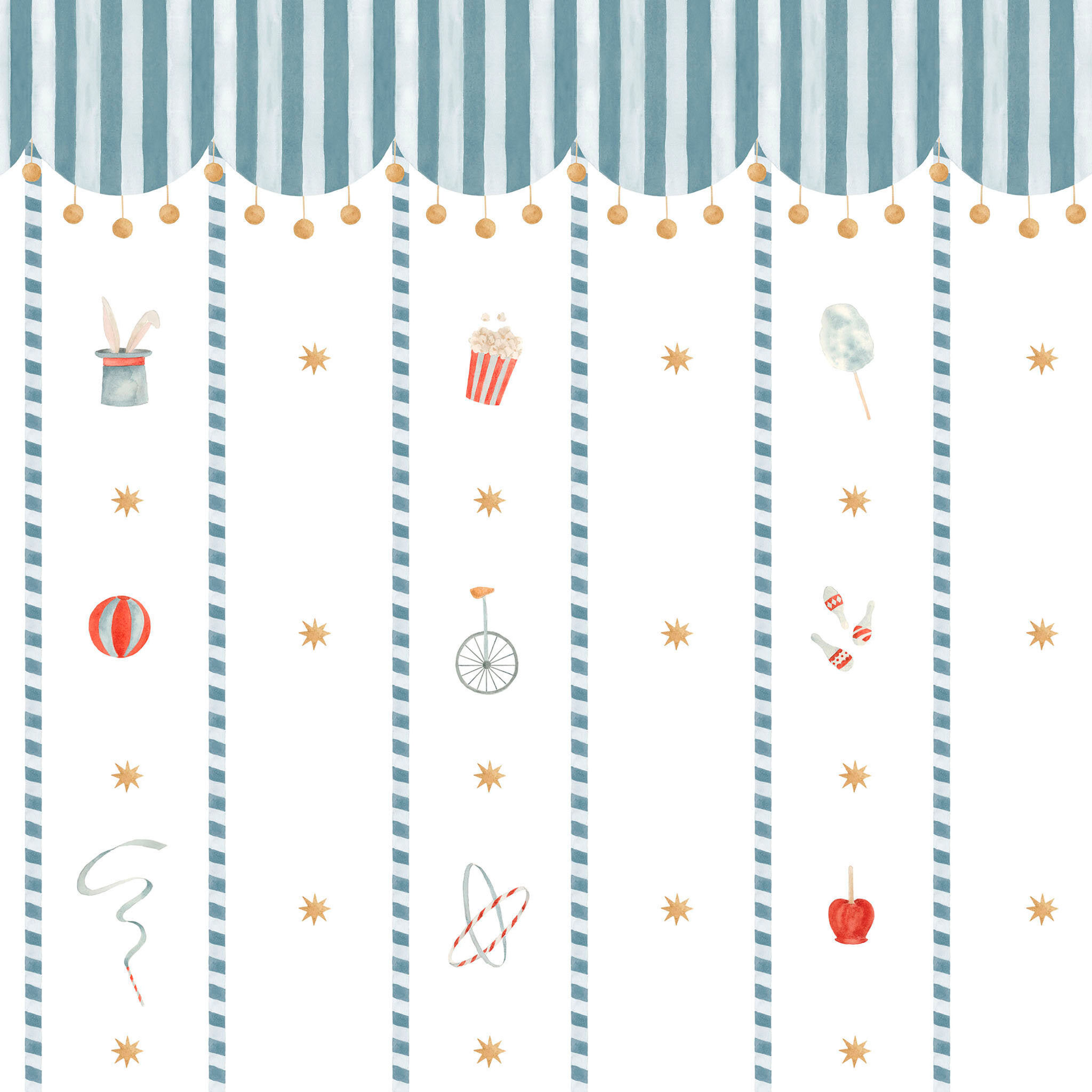 Papel Circo Listras Toldo Divertido - Ver cores disponíveis!