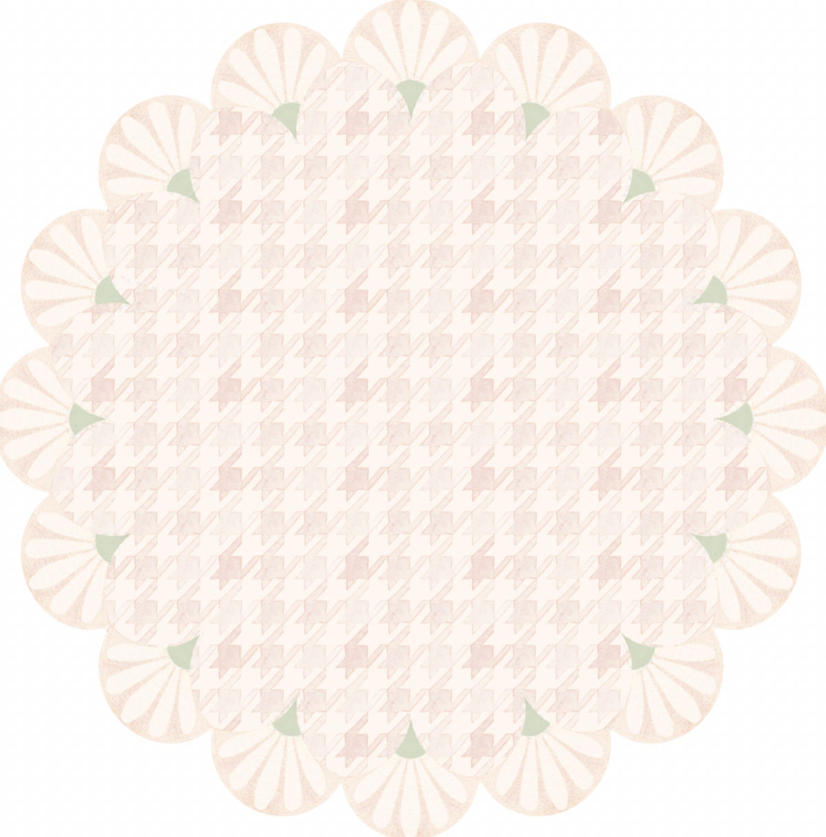 Tapete Pied Margaridas rosa e verde - 120cm