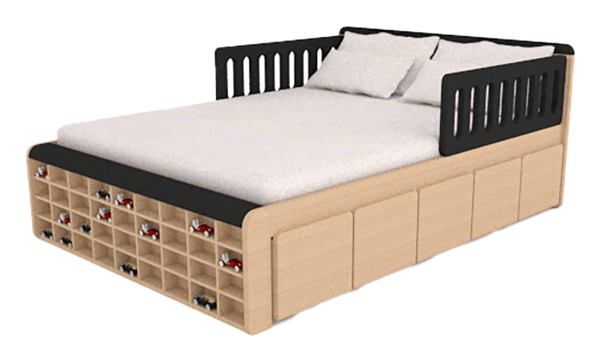 Cama casal carro/baú - 02 grades TIT Escandinava ®