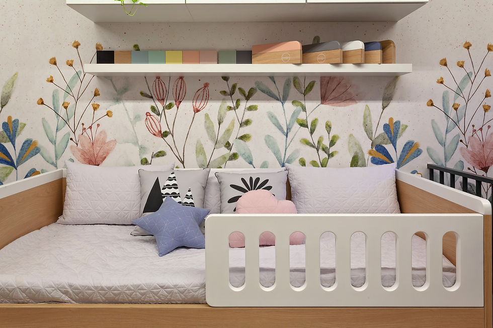 Miniatura: Sofá em L - 1 Cama Painel/baús e nicho 02 grades TIT Escandinava®