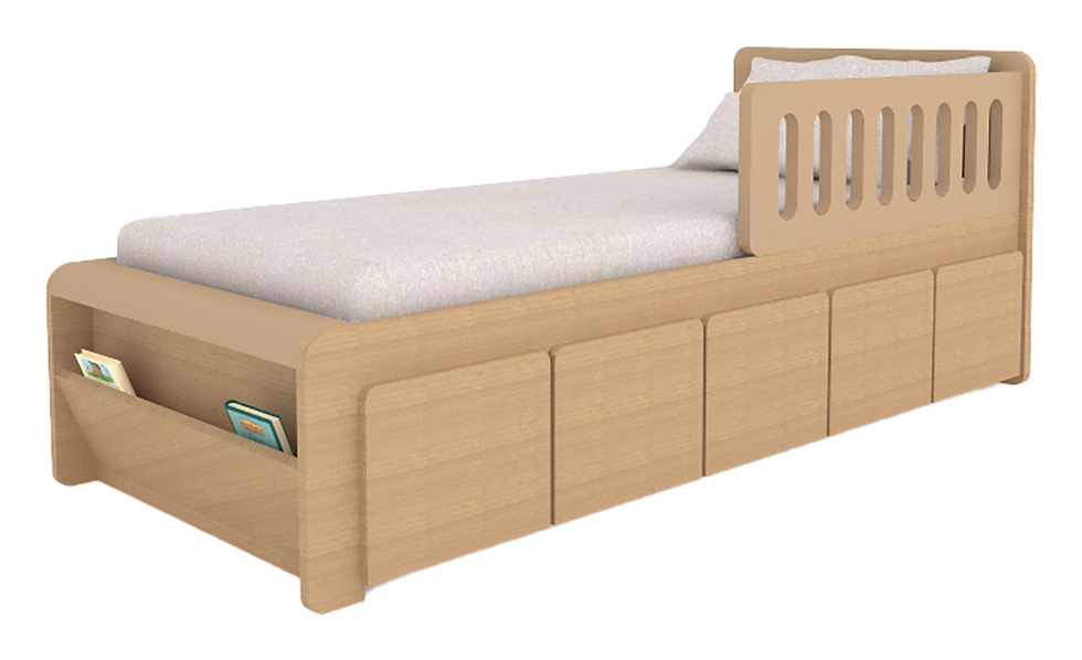 Miniatura: Cama livro/baú - 01 grade TIT Escandinava ®