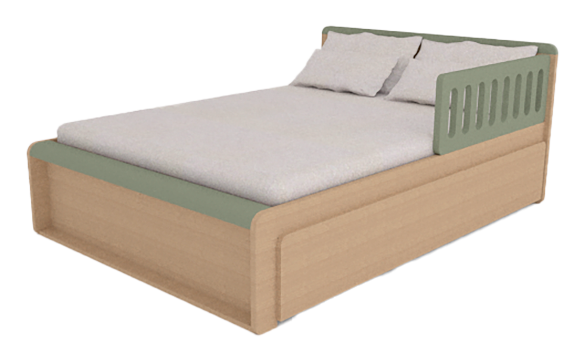 Cama casal com bicama - 01 grade TIT Escandinava ®