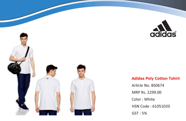 ADIDAS POLY COTTON T-SHIRT