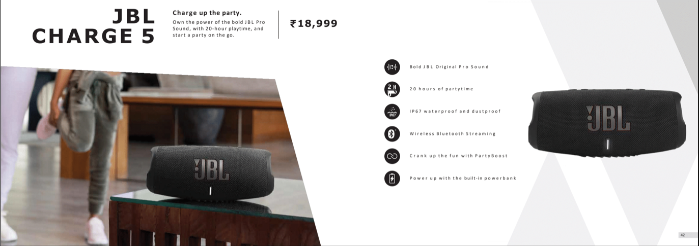 JBL Charge 5 Portable Bluetooth speaker with bold sound