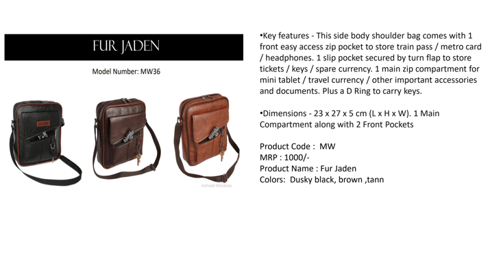 FUR JADEN SIDE BODY SHOULDER BAG