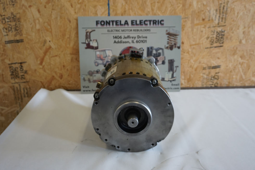 Center view of rebuilt/remanufactured Yale motor part number/sku 5800895-25.